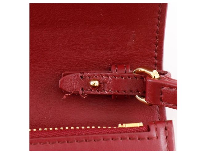 Borsa a spalla in pelle rossa Burberry Rosso - vista 15