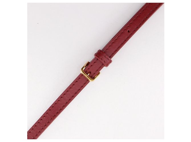 Borsa a spalla in pelle rossa Burberry Rosso - vista 17