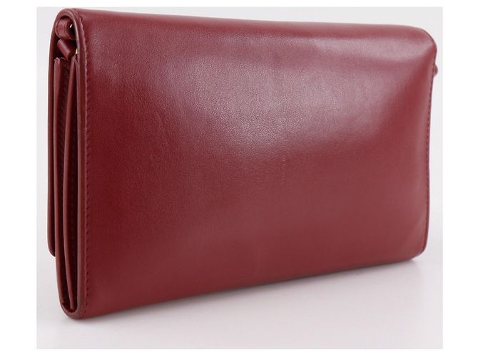 Borsa a spalla in pelle rossa Burberry Rosso - vista 3