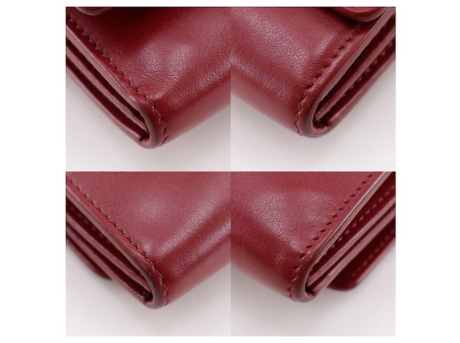 Borsa a spalla in pelle rossa Burberry Rosso - vista 4