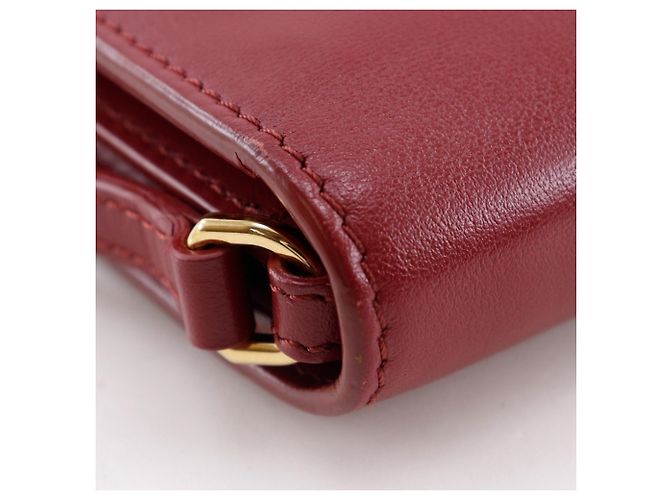 Borsa a spalla in pelle rossa Burberry Rosso - vista 7