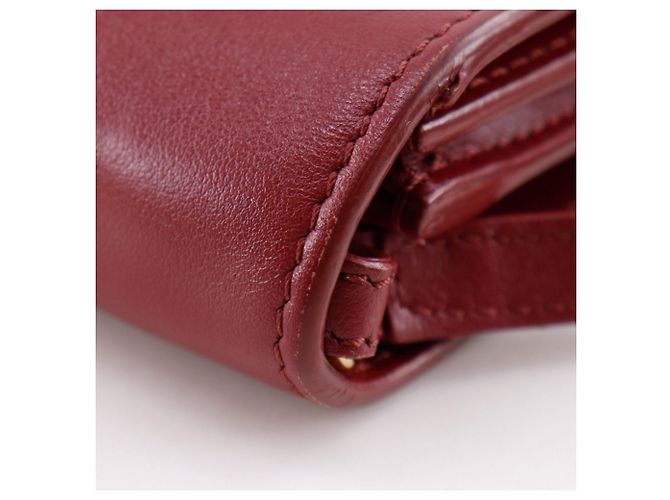 Borsa a spalla in pelle rossa Burberry Rosso - vista 8