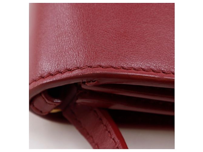 Borsa a spalla in pelle rossa Burberry Rosso - vista 9