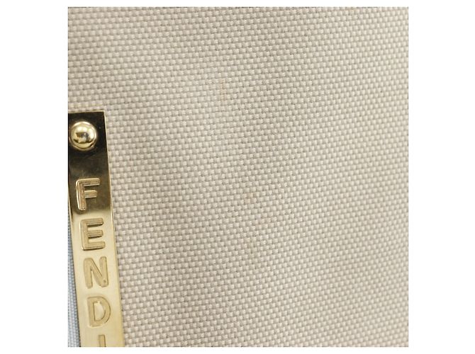 Borsa a Spalla Fendi FF Beige - vista 11