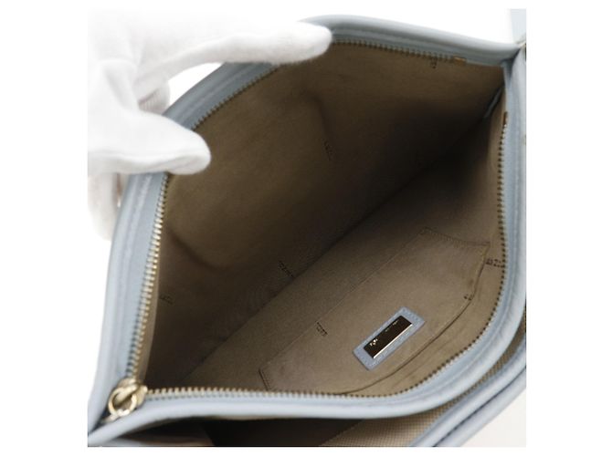 Borsa a Spalla Fendi FF Beige - vista 7
