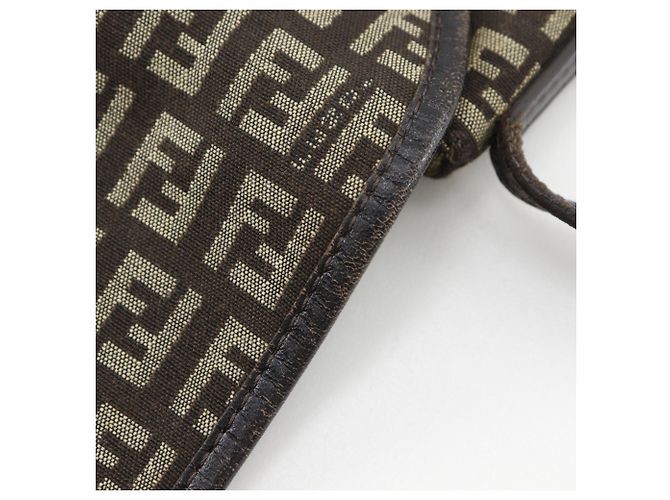 Borsa a Spalla Fendi Zucchino Marrone - vista 10