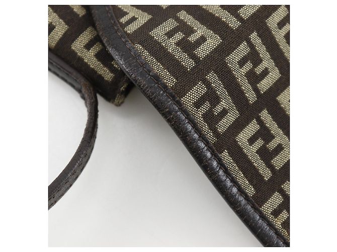 Borsa a Spalla Fendi Zucchino Marrone - vista 11