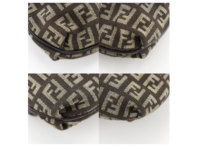 Borsa a Spalla Fendi Zucchino Marrone - vista 4
