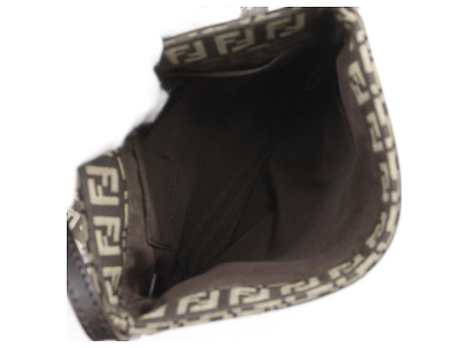 Borsa a Spalla Fendi Zucchino Marrone - vista 6