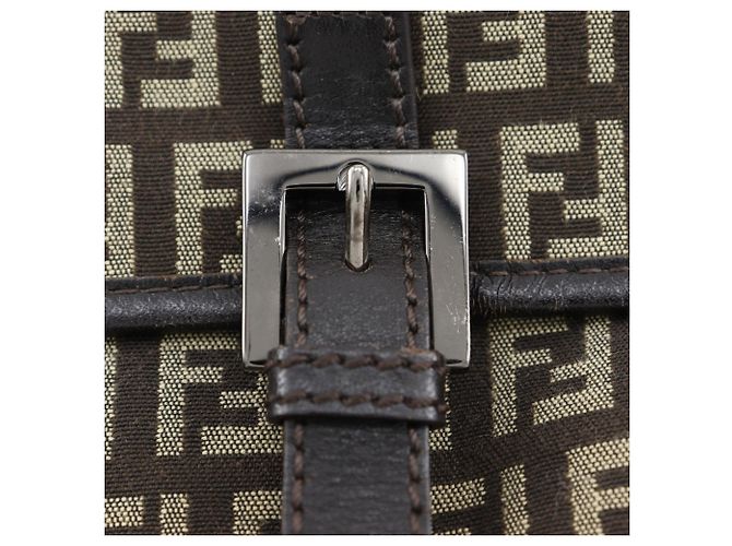 Borsa a Spalla Fendi Zucchino Marrone - vista 8