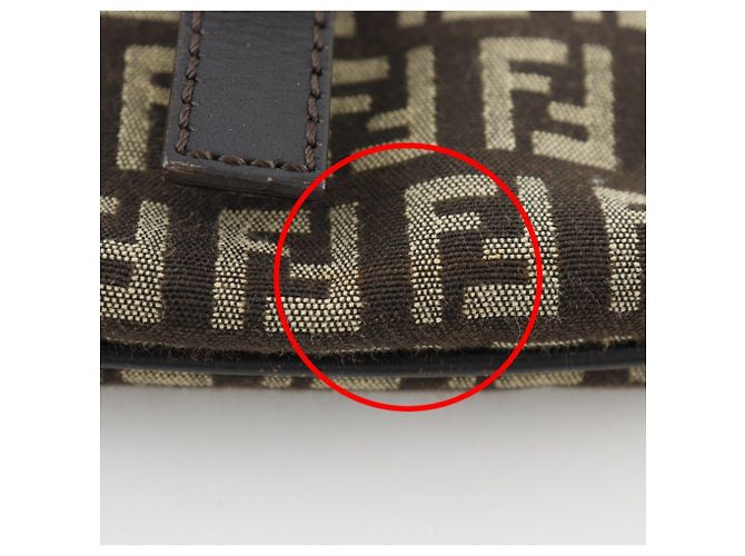 Borsa a Spalla Fendi Zucchino Marrone - vista 9