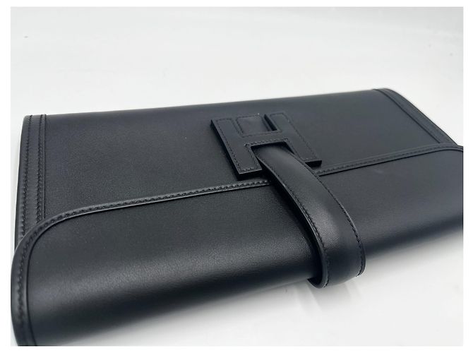 Clutch Jige Elan Tadelakt 29 di Hermès Nero - vista 6
