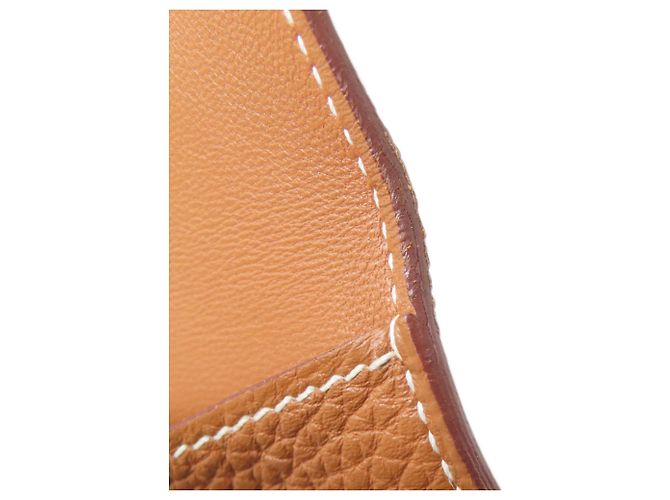 Monedero compacto Dogon de Hermès Dorado - vista 10
