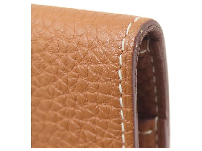 Monedero compacto Dogon de Hermès Dorado - vista 17
