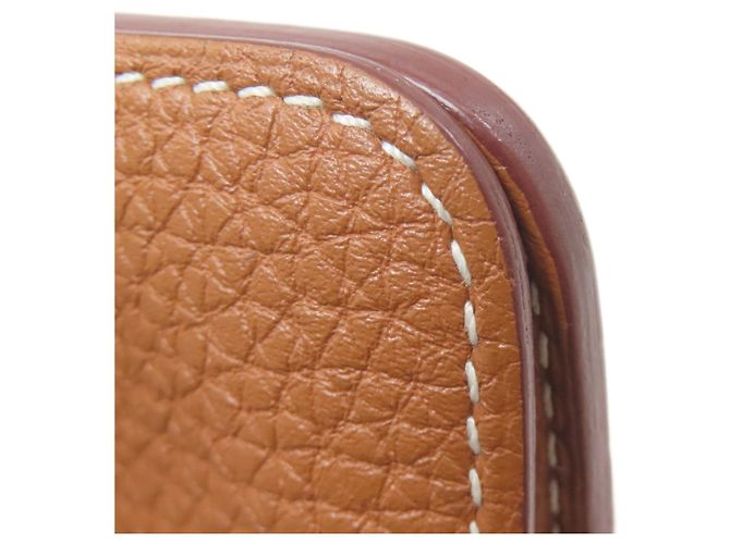 Monedero compacto Dogon de Hermès Dorado - vista 19