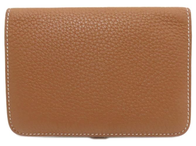 Monedero compacto Dogon de Hermès Dorado - vista 2