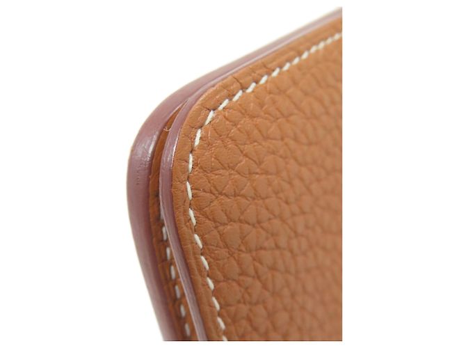 Monedero compacto Dogon de Hermès Dorado - vista 20