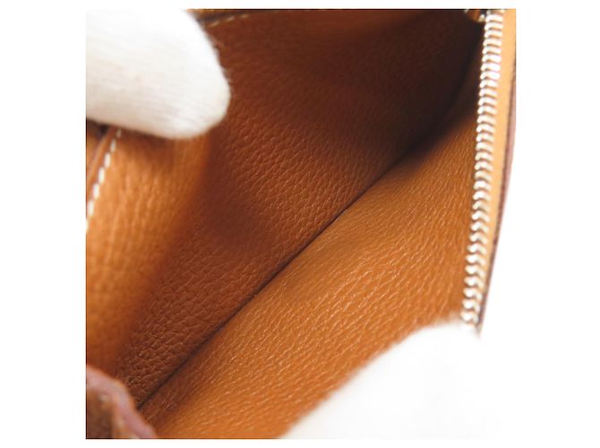 Monedero compacto Dogon de Hermès Dorado - vista 5