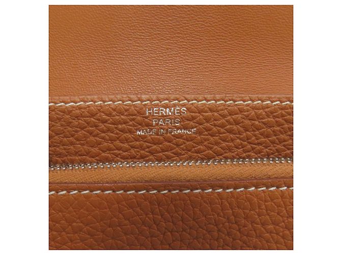 Monedero compacto Dogon de Hermès Dorado - vista 6
