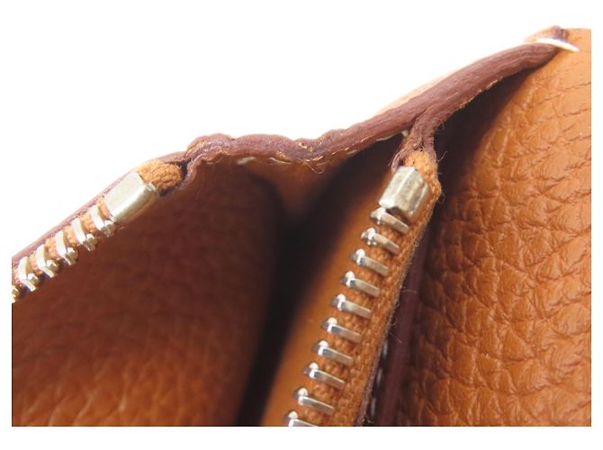 Monedero compacto Dogon de Hermès Dorado - vista 8