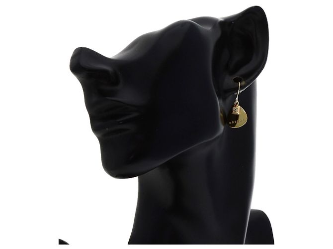 Diamond Céline Boucles d'oreilles en argent avec logo en diamant Celine - vue 3
