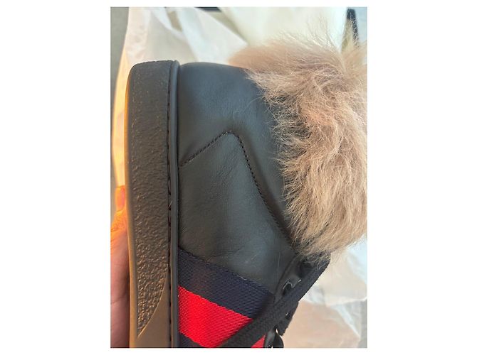 Gucci Ace Bee Fell-Sneaker Schwarz - Ansicht 6