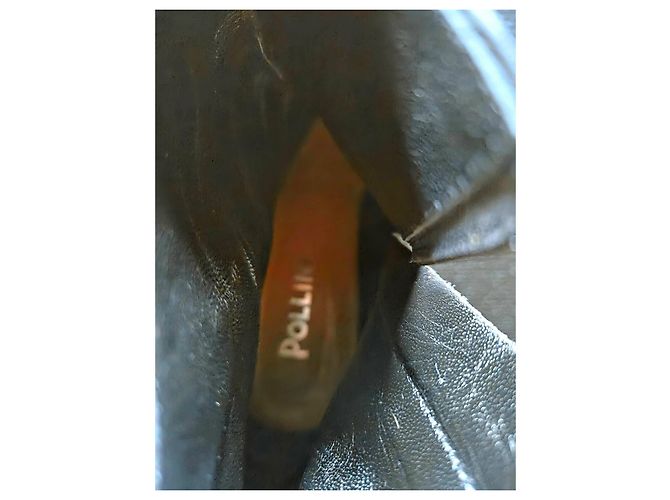 Botines Pollini de cuero negro - vista 2