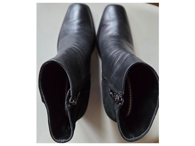 Botines Pollini de cuero negro - vista 6