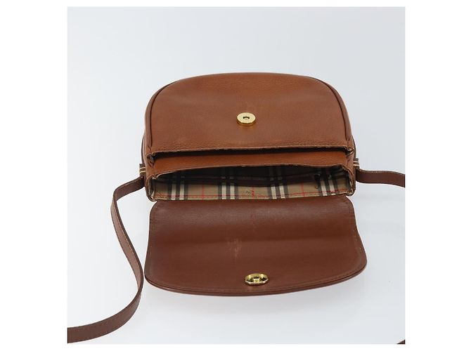 Borsa a Spalla Burberrys in Pelle Marrone Oro Auth 162159 D'oro - vista 15