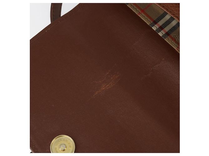 Borsa a Spalla Burberrys in Pelle Marrone Oro Auth 162159 D'oro - vista 16