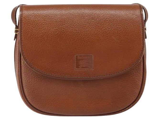 Borsa a Spalla Burberrys in Pelle Marrone Oro Auth 162159 D'oro - vista 2