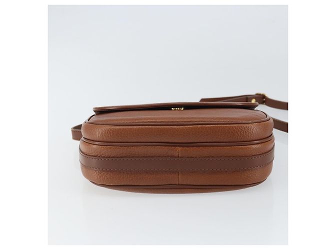 Borsa a Spalla Burberrys in Pelle Marrone Oro Auth 162159 D'oro - vista 9