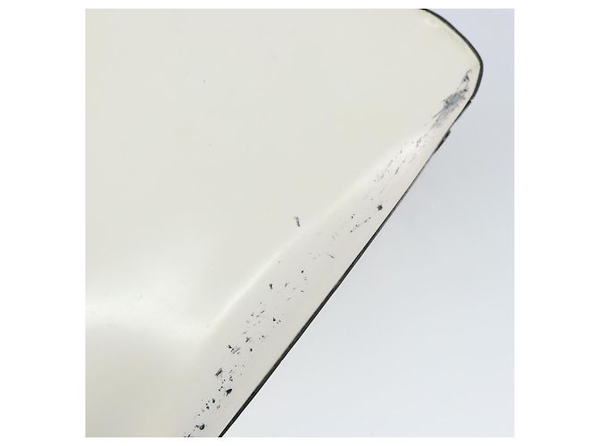 Borsa a spalla PRADA in pelle verniciata bianca argento Auth 162846 Bianco - vista 14