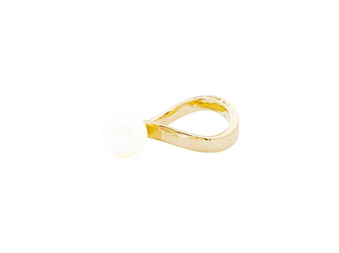 Anello vintage Dinh Van, oro giallo, perla Akoya. - vista 2