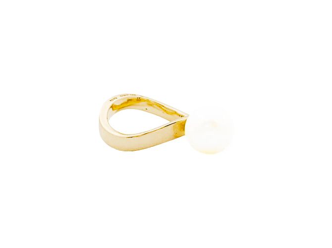 Anello vintage Dinh Van, oro giallo, perla Akoya. - vista 3