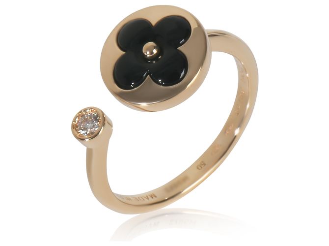 Anello Mini Sun Color Blossom in Onice e Diamanti in Oro Giallo Louis Vuitton - vista 2