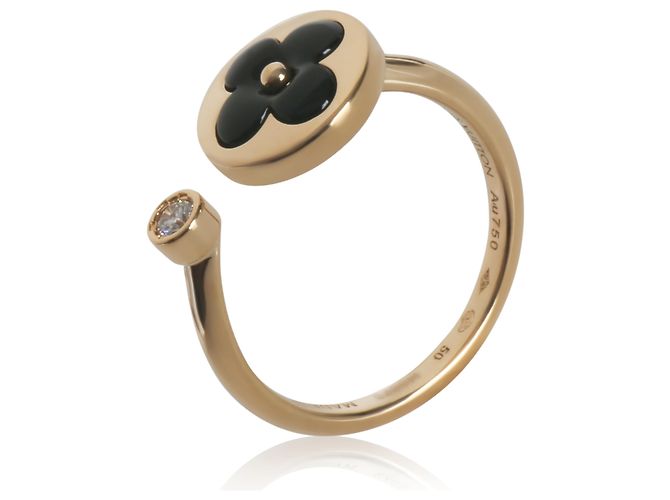 Anello Mini Sun Color Blossom in Onice e Diamanti in Oro Giallo Louis Vuitton - vista 5