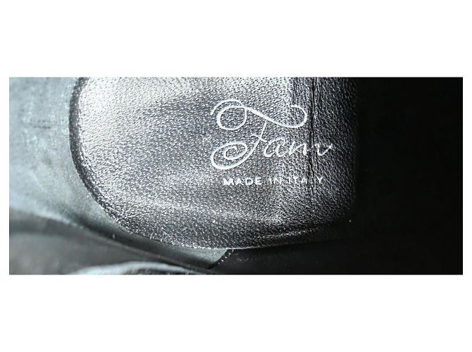 Autre Marque Stivaletti Fam Italy in pelle neri Nero - vista 3