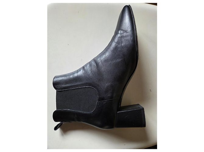Autre Marque Stivaletti Fam Italy in pelle neri Nero - vista 4