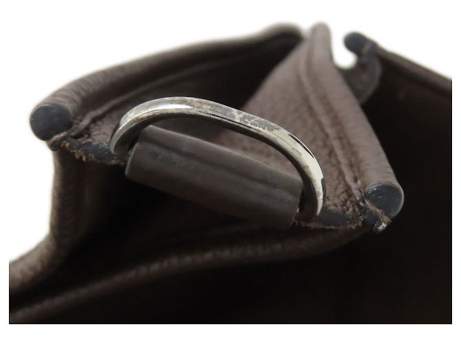 Borsa a Spalla Hermès Evelyne 3 GM Marrone scuro - vista 15