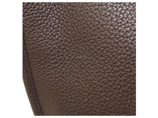 Borsa a Spalla Hermès Evelyne 3 GM Marrone scuro - vista 16