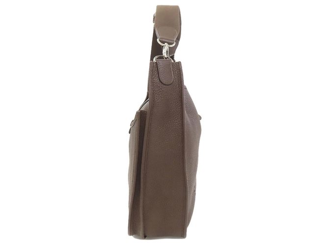 Borsa a Spalla Hermès Evelyne 3 GM Marrone scuro - vista 3