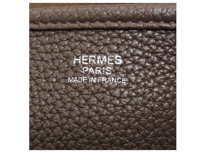 Borsa a Spalla Hermès Evelyne 3 GM Marrone scuro - vista 6