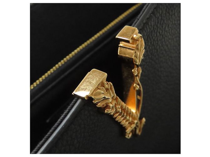 Versace Logo Tote Bag aus Kalbsleder Schwarz - Ansicht 12
