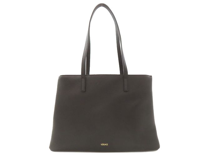 Versace Logo Tote Bag aus Kalbsleder Schwarz - Ansicht 2
