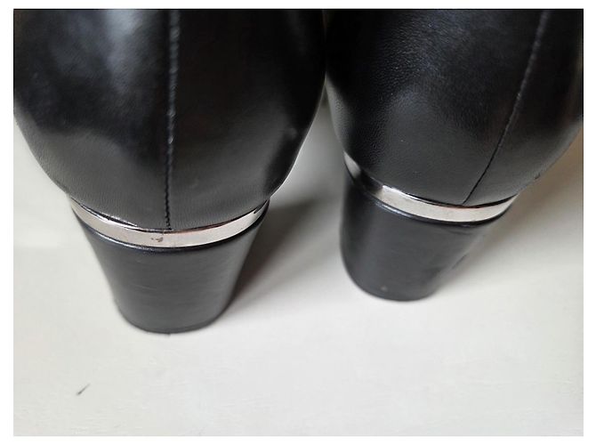 Botines de tacón en cuero negro Studio Pollini - vista 6