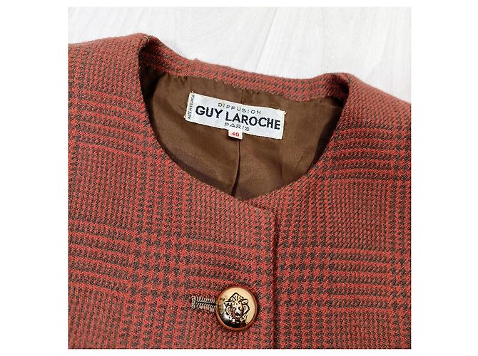 Guy Laroche brick red wool jacket - view 11