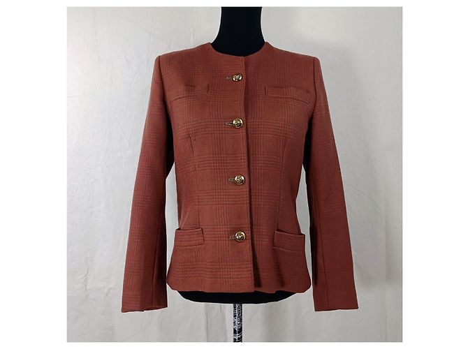 Guy Laroche brick red wool jacket - view 4