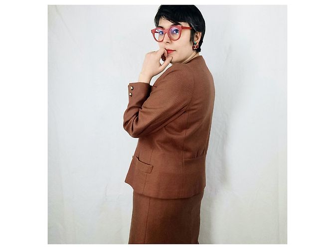 Guy Laroche brick red wool jacket - view 5