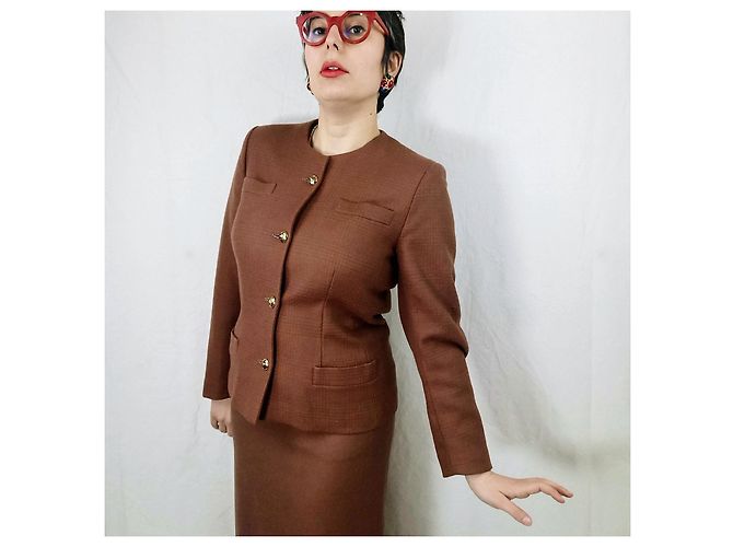Guy Laroche brick red wool jacket - view 6